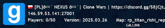 [PL]🔴 NEXUS 🔴| Clone Wars | https://discord.gg/58jCjtJtJS