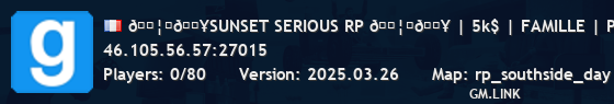 🐦‍🔥SUNSET SERIOUS RP 🐦‍🔥 | 5k$ | FAMILLE | POLI