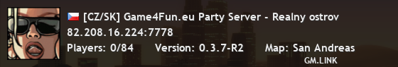 [CZ/SK] Game4Fun.eu Party Server - Realny ostrov