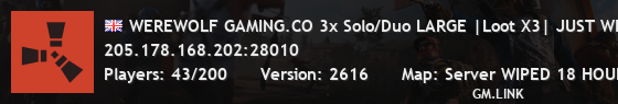 WEREWOLF GAMING.CO 3x Solo/Duo LARGE |Loot X3| JUST WIPED