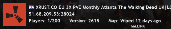 XRUST.CO EU 3X PVE Monthly Atlanta The Walking Dead UK|LONDON