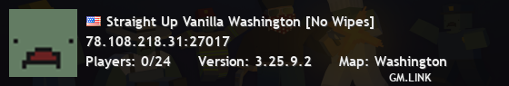 Straight Up Vanilla Washington [No Wipes]