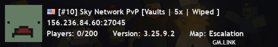 [#10] Sky Network PvP [Vaults | 5x | Wiped ]