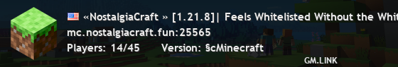 «NostalgiaCraft » [1.21.8]| Your Local Community SMP