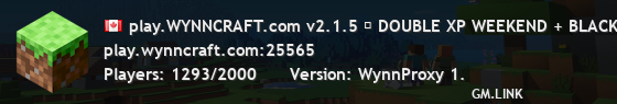 play.WYNNCRAFT.com v2.1.5 ✦ DOUBLE XP WEEKEND + BLACK FRIDAY SALE!