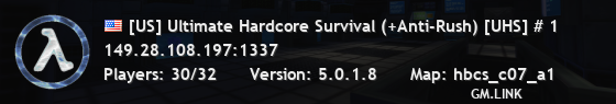 [US] Ultimate Hardcore Survival (+Anti-Rush) [UHS] # 1