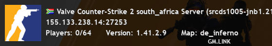 Valve Counter-Strike 2 south_africa Server (srcds1005-jnb1.213.