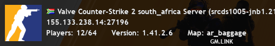Valve Counter-Strike 2 south_africa Server (srcds1005-jnb1.213.