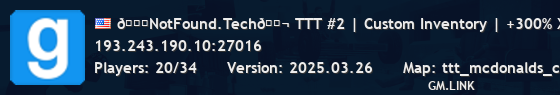 🎃NotFound.Tech🍬 TTT #2 | Custom Inventory | +300% XP