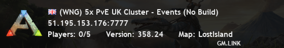 (WNG) 5x PvE UK Cluster - Events (No Build)