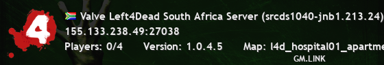 Valve Left4Dead South Africa Server (srcds1040-jnb1.213.24)