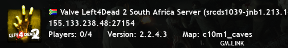 Valve Left4Dead 2 South Africa Server (srcds1039-jnb1.213.140)
