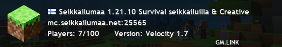 Seikkailumaa 1.21.10 Survival seikkailuilla & Creative