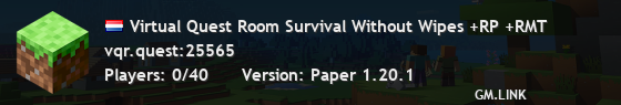 Virtual Quest Room Survival Without Wipes +RP +RMT