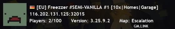 [EU] Freezzer #SEMI-VANILLA #1 [10x|Homes|Garage]