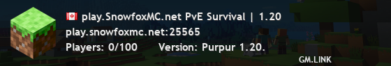 play.SnowfoxMC.net PvE Survival | 1.20