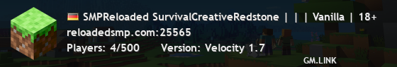 SMPReloaded SurvivalCreativeRedstone | | | Vanilla | 18+