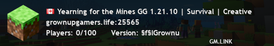 Yearning for the Mines GG 1.21.10 | Survival | Creative