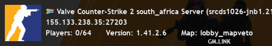 Valve Counter-Strike 2 south_africa Server (srcds1026-jnb1.213.