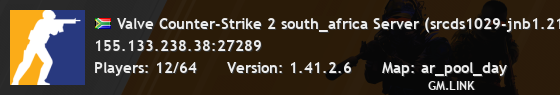 Valve Counter-Strike 2 south_africa Server (srcds1029-jnb1.213.