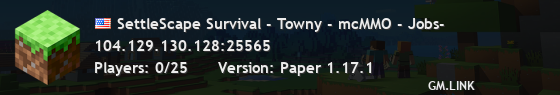 SettleScape Survival - Towny - mcMMO - Jobs-