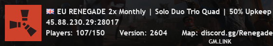 EU RENEGADE 2x Monthly | Solo Duo Trio Quad | 50% Upkeep | No B