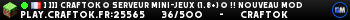 } }}} CRAFTOK » Serveur Mini-Jeux (1.8+) ▪ !! Nouveau mode de jeu : BlockParty ▪