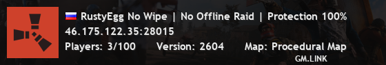 RustyEgg No Wipe | No Offline Raid | Protection 100%