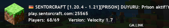 SENTORCRAFT [1.20.4 - 1.21][PRISON] DUYURU: Prison aktif!Yeni Sezon