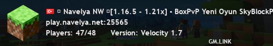 ⭐ Navelya NW ⭐[1.16.5 - 1.21x] ▪ BoxPvP Yeni Oyun SkyBlockPratik PvP 🔥 ▪ ▪ 🔥