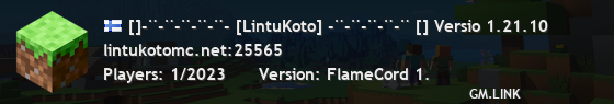 []-¨-¨-¨-¨-¨- [LintuKoto] -¨-¨-¨-¨-¨ [] Versio 1.21.10