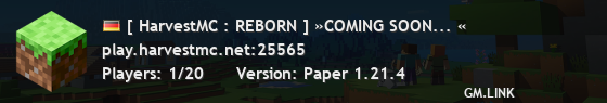 [ HarvestMC : REBORN ] »COMING SOON... «