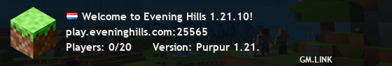 Welcome to Evening Hills 1.21.10!