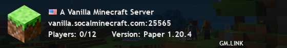 A Vanilla Minecraft Server