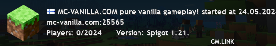 MC-VANILLA.COM pure vanilla gameplay! started at 24.05.2024