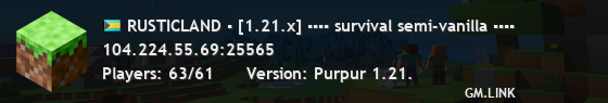 RUSTICLAND ▪ [1.21.x] ▪▪▪▪ survival semi-vanilla ▪▪▪▪
