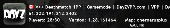 V++ Deathmatch 1PP | Gamemode | DayZVPP.com | VPP | DM