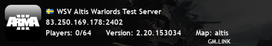 WSV Altis Warlords Test Server