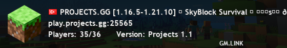 PROJECTS.GG [1.16.5-1.21.10] ⛏ ᴘʀᴏsᴍᴘ sᴜɴᴜᴄᴜsᴜ 13 KASIM 15.00-