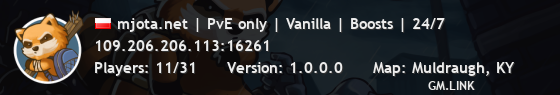 mjota.net | PvE only | Vanilla | Boosts | 24/7