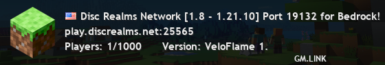 Disc Realms Network [1.8 - 1.21.10] Towny Server in Development!