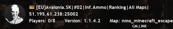 [EU]Avalonia.SK|#02|Inf.Ammo|Ranking|All Maps|