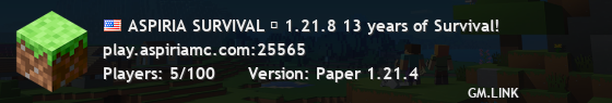 ASPIRIA SURVIVAL ➵ 1.21.8 13 years of Survival!