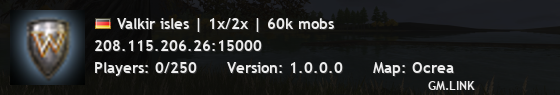 Valkir isles | 1x/2x | 60k mobs