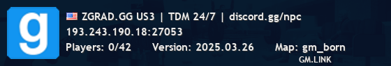 ZGRAD.GG US3 | TDM 24/7 | discord.gg/npc