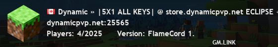 Dynamic » |5X1 ALL KEYS| @ store.dynamicpvp.net ECLIPSE + CONQUEST is in 14 hrs 29 mins 35 secs