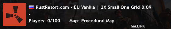 RustResort.com - EU Vanilla | 2X Small One Grid 8.09