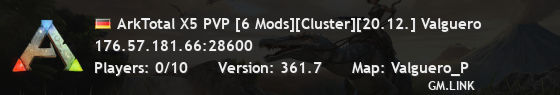 ArkTotal X5 PVP [6 Mods][Cluster][20.12.] Valguero