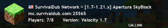 SurvivalDub Network ☢ [1.7-1.21.x] Apertura SkyBlock