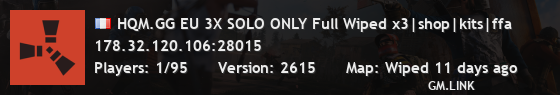 HQM.GG EU 3X SOLO ONLY Full Wiped x3|shop|kits|ffa
